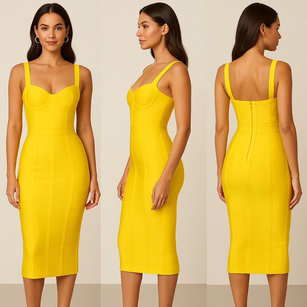 Yellow Bodycon Dress